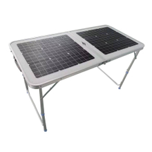 50w portable foldable solar table lightweight for charging flashlight cellphone tablets ipad mini drones translator fishing camp solar table